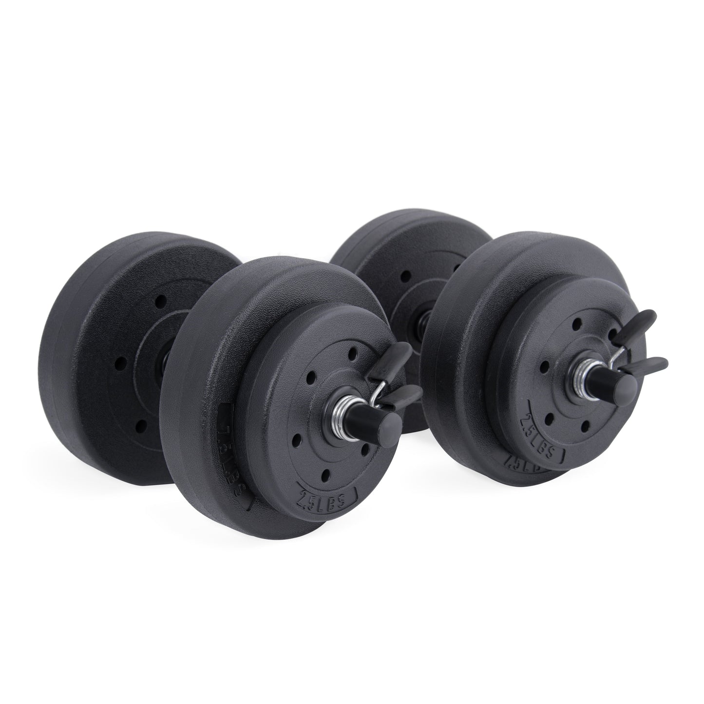 40lb Vinyl Dumbbell Pair Adjustable Weightlifting Exercise Tools