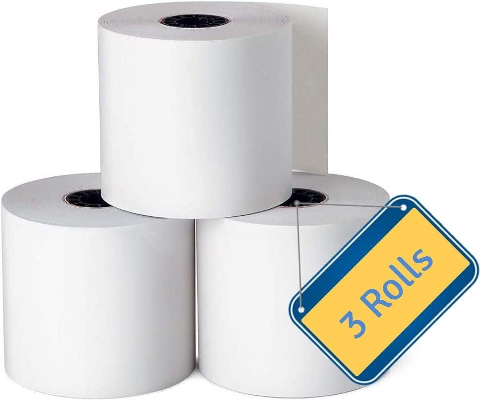 1Intheoffice Adding Machine/Calculator Roll, 16 Lb, 1/2" Core, 2-1/4" X 150 Ft, White (6)