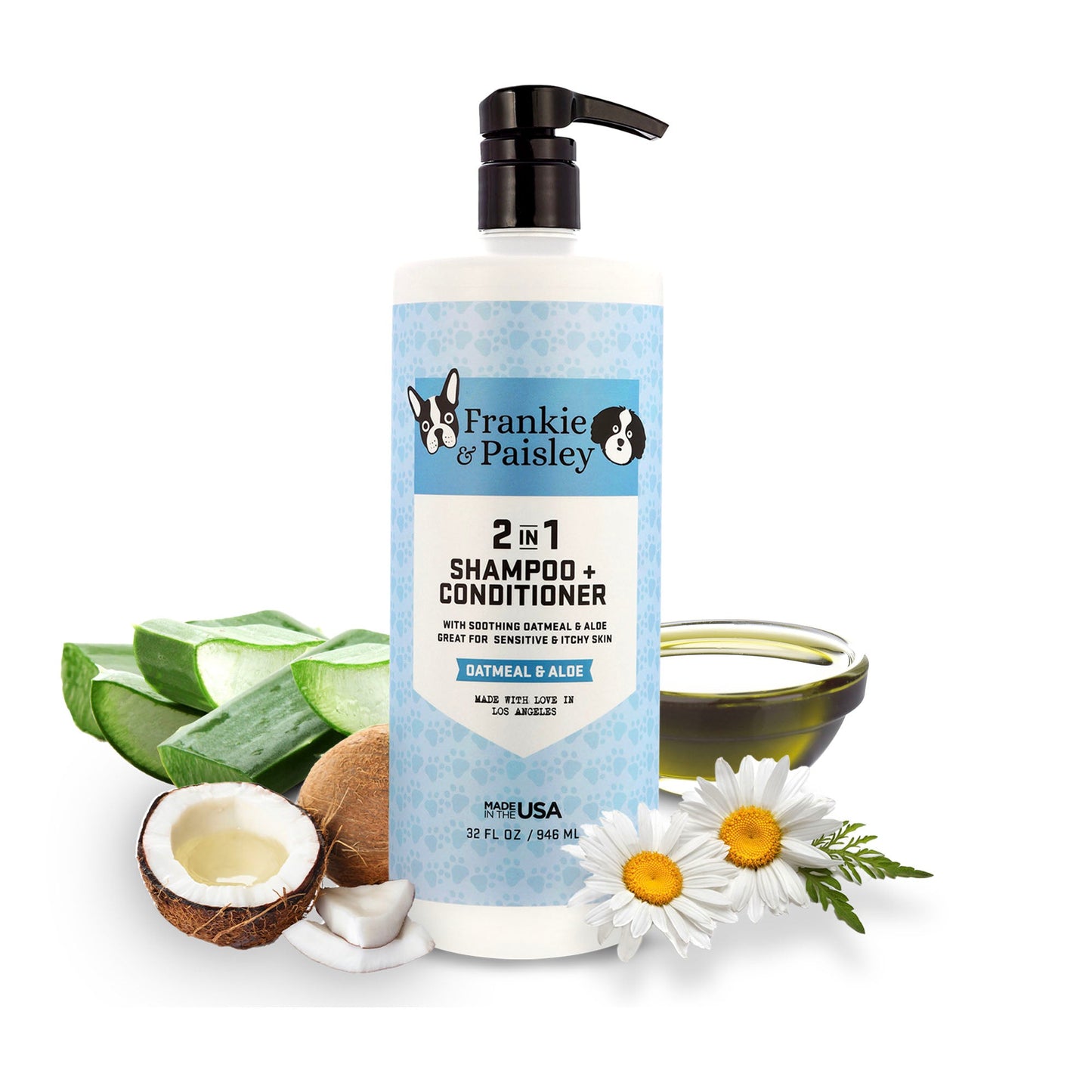 2-in-1 Shampoo + Conditioner Oatmeal & Aloe - 32oz by Los Angeles Brands