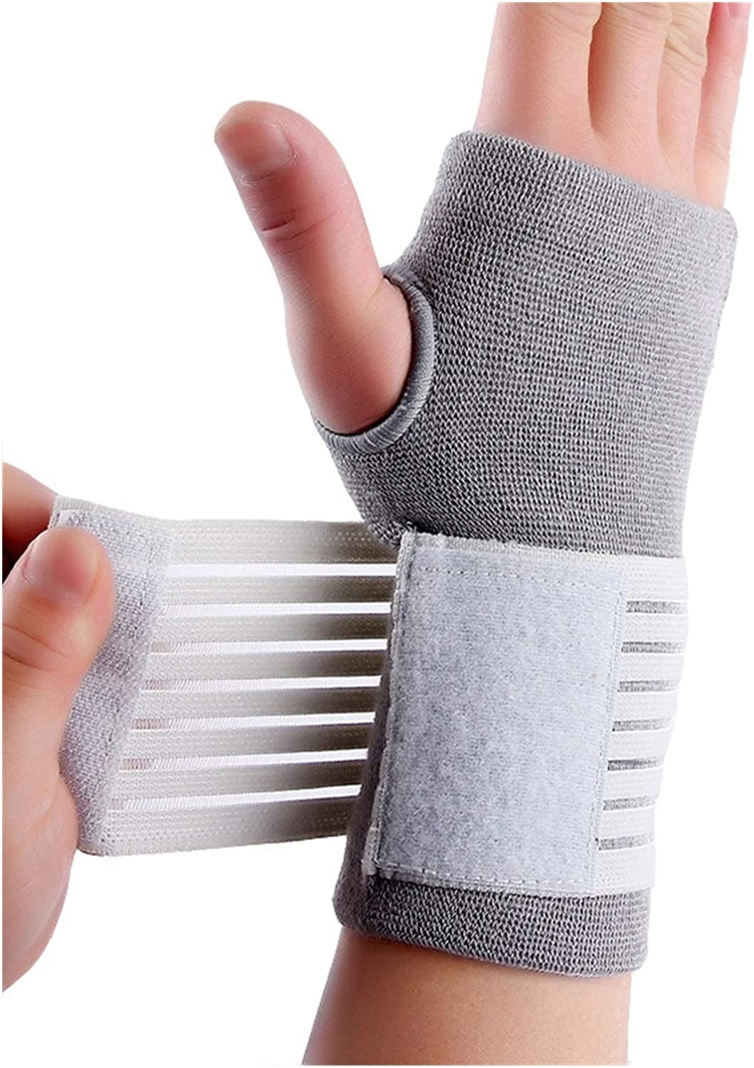 LANREN 1 PCS Men Women Fitness Gym Wrist Guard Arthritis Brace Sleeve Support Glove Breathable Elastic Palm Hand Wrist Supports Protector (Color : White)