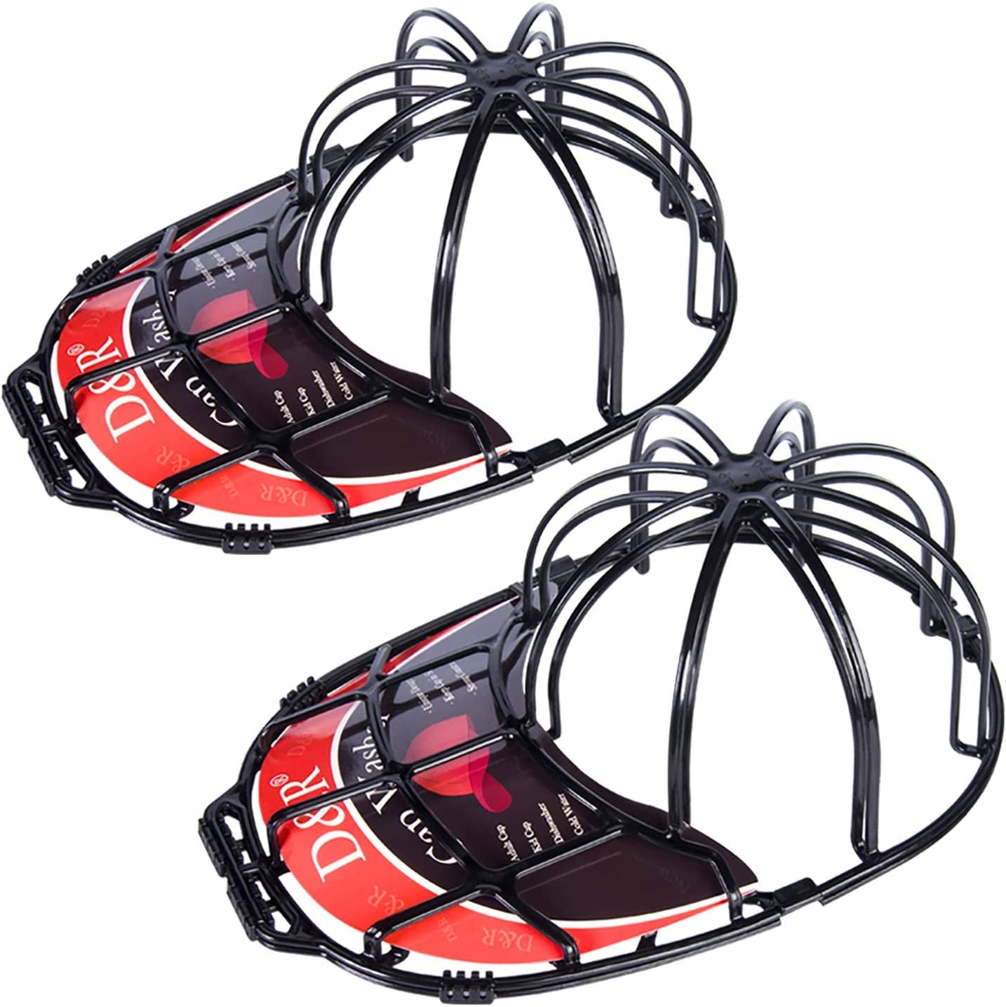 Der Rose 2 Pack Baseball Hat Washer for Washing Machine,Cap Washer Frame Cage ,Hat Cleaner Protector Hat Rack for Baseball Caps