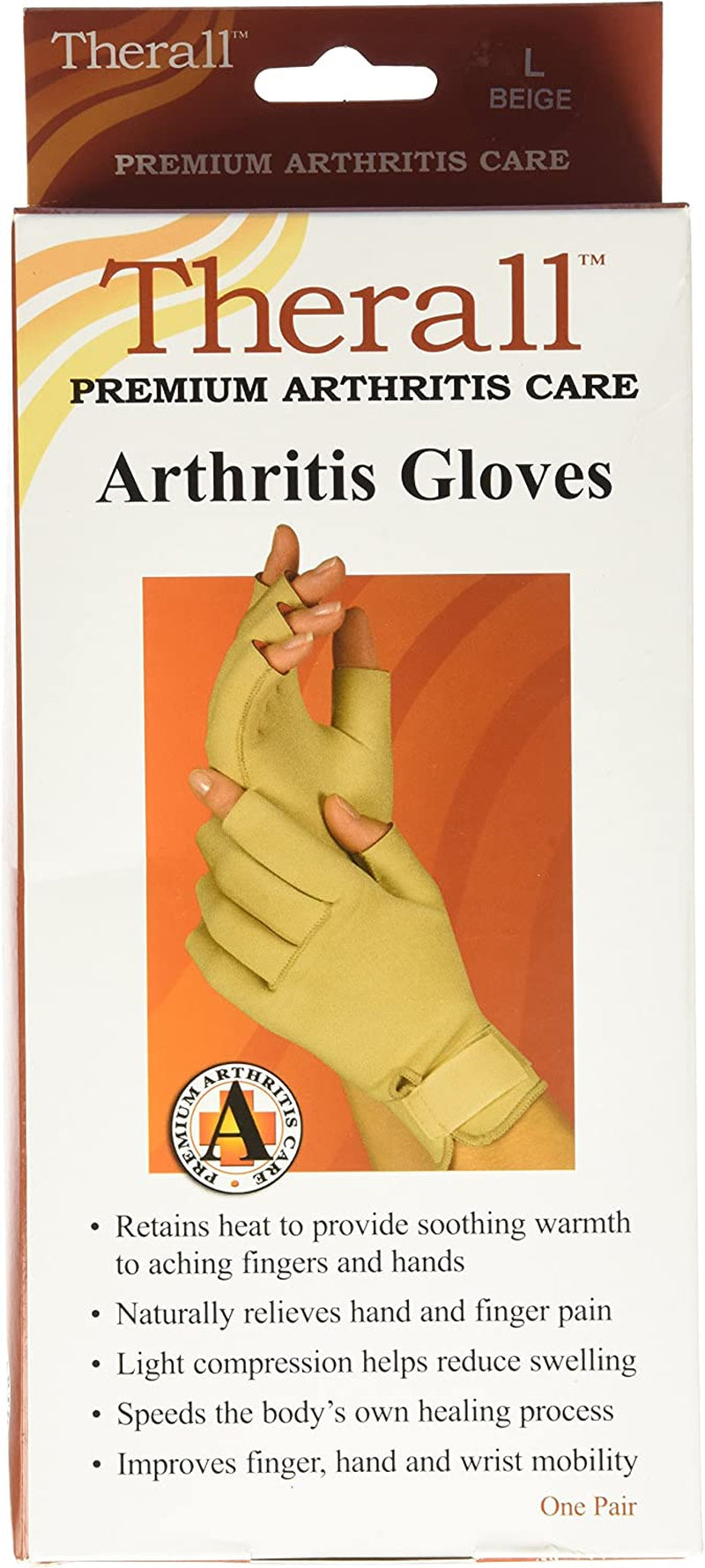 Therall Arthritis Gloves, Beige, Medium