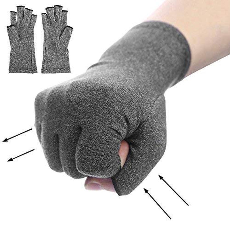 Wrightus Arthritis Gloves Compression Gloves Hand Relief Open Finger(M)