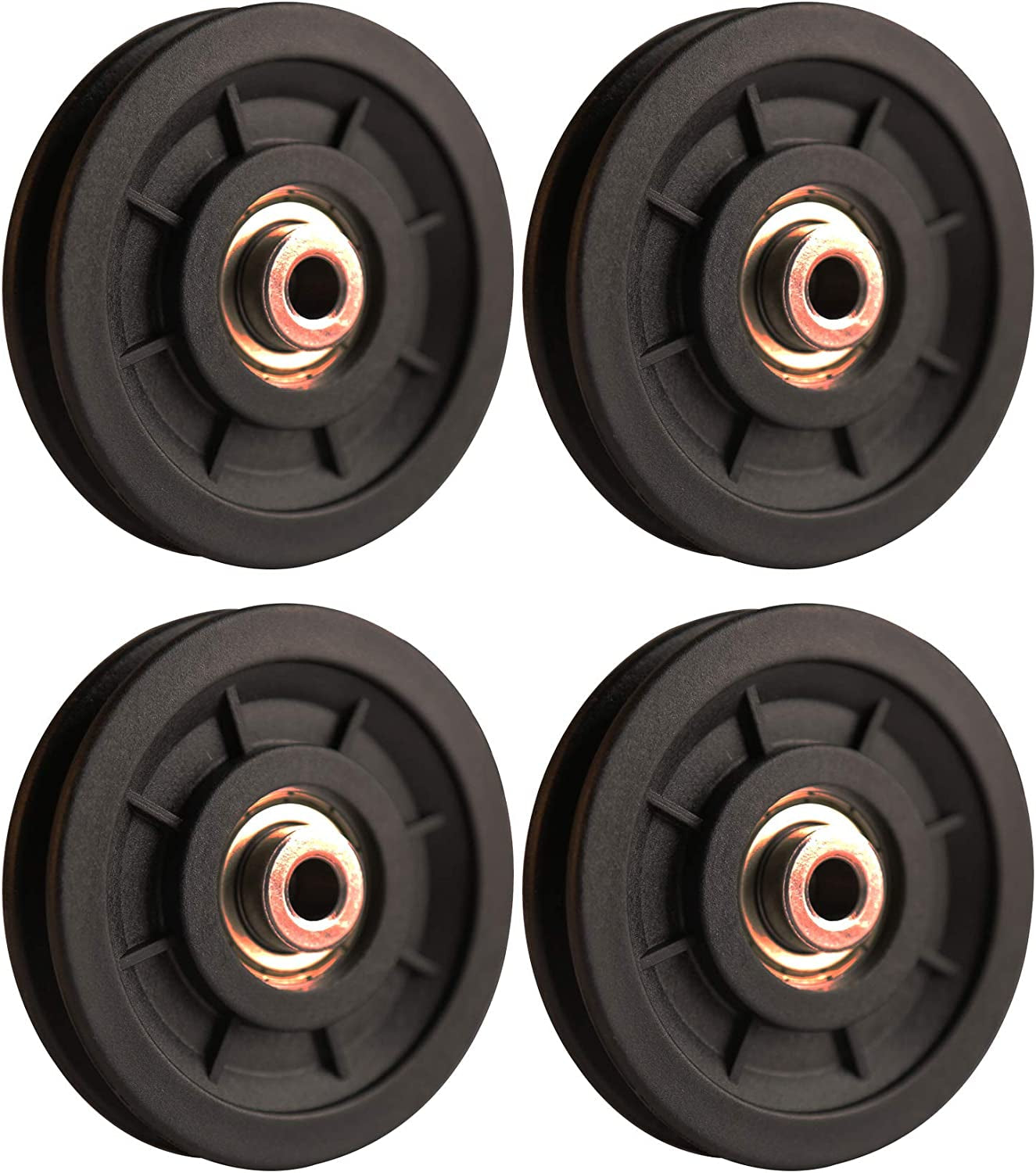 LFJ 90Mm/3.5" Nylon Bearing Pulley Wheel Replace for Gym Equipment Part Cable Merchine