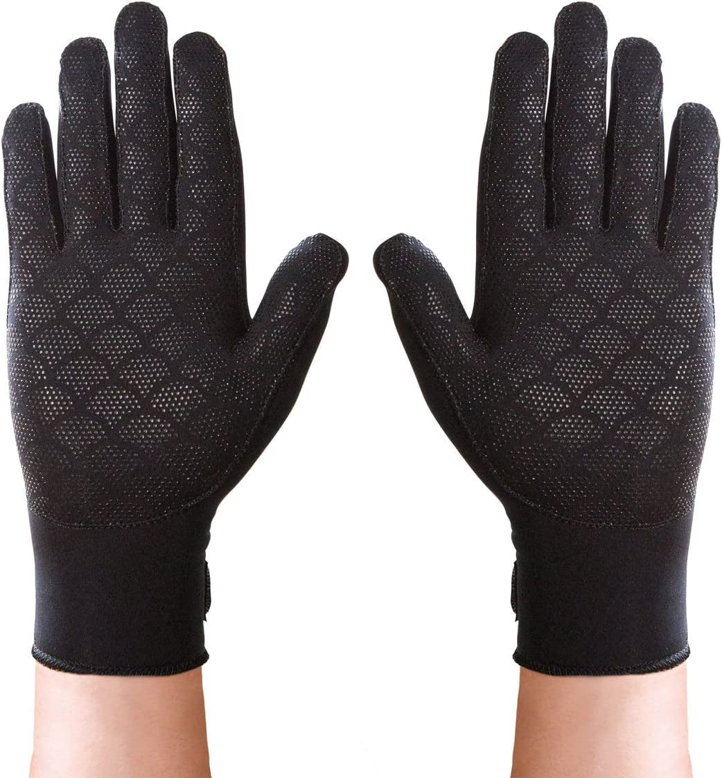Thermoskin Full Finger Arthritis Gloves, Black, Small
