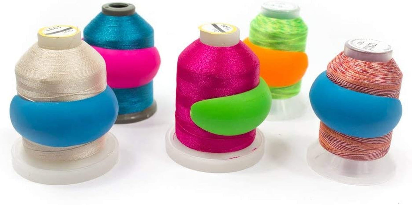 Lot of 100 Embroidery/Sewing Machine Thread Spools Savers - Mess Free Thread Spool Prevent Thread Unwinding No Loose Ends or Thread Tails
