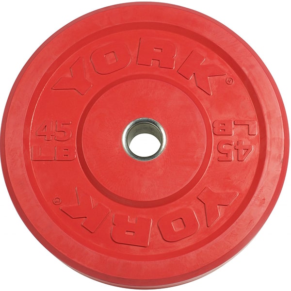 York Barbell Rubber Training Bumper Plate (Color) 45 lbs
