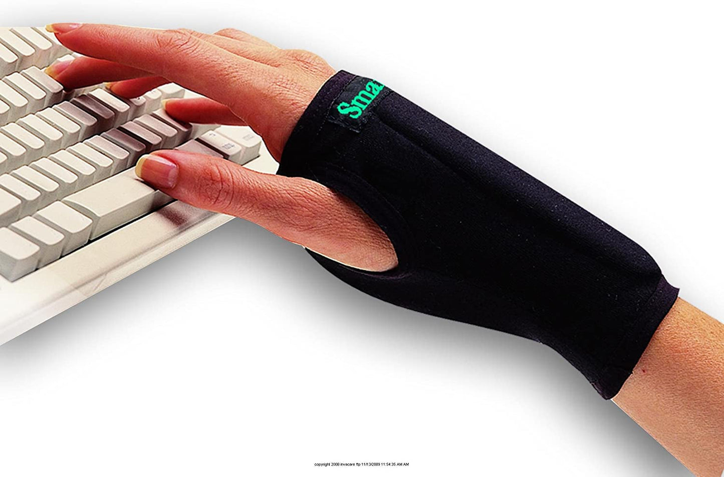 IMAK 20126 Wrist Wrap Smart Glove Medium 3-3/4-Inch Lycra Black