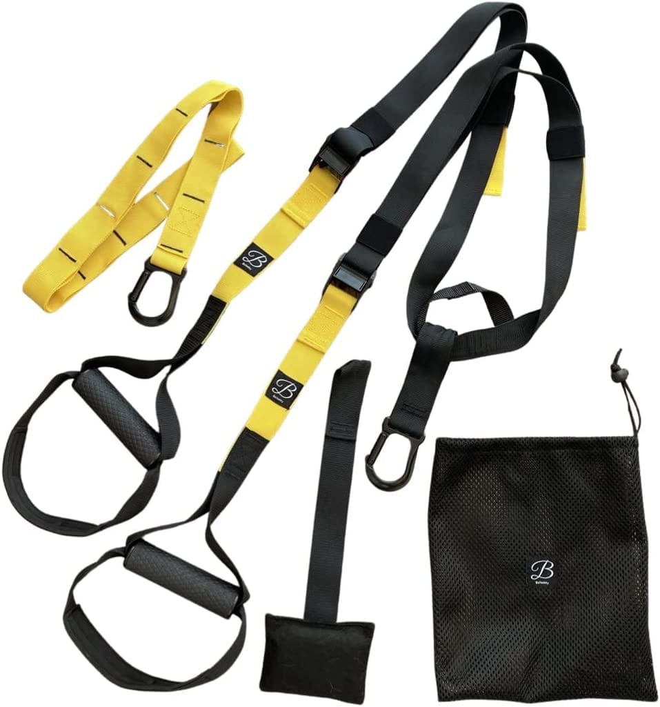 All-In-One Suspension Training Kit by BELLADDY INC – Lightweight, Portable, Versatile, Full Body Workouts, All Levels, Fitness, Home Gym, Door Anchor