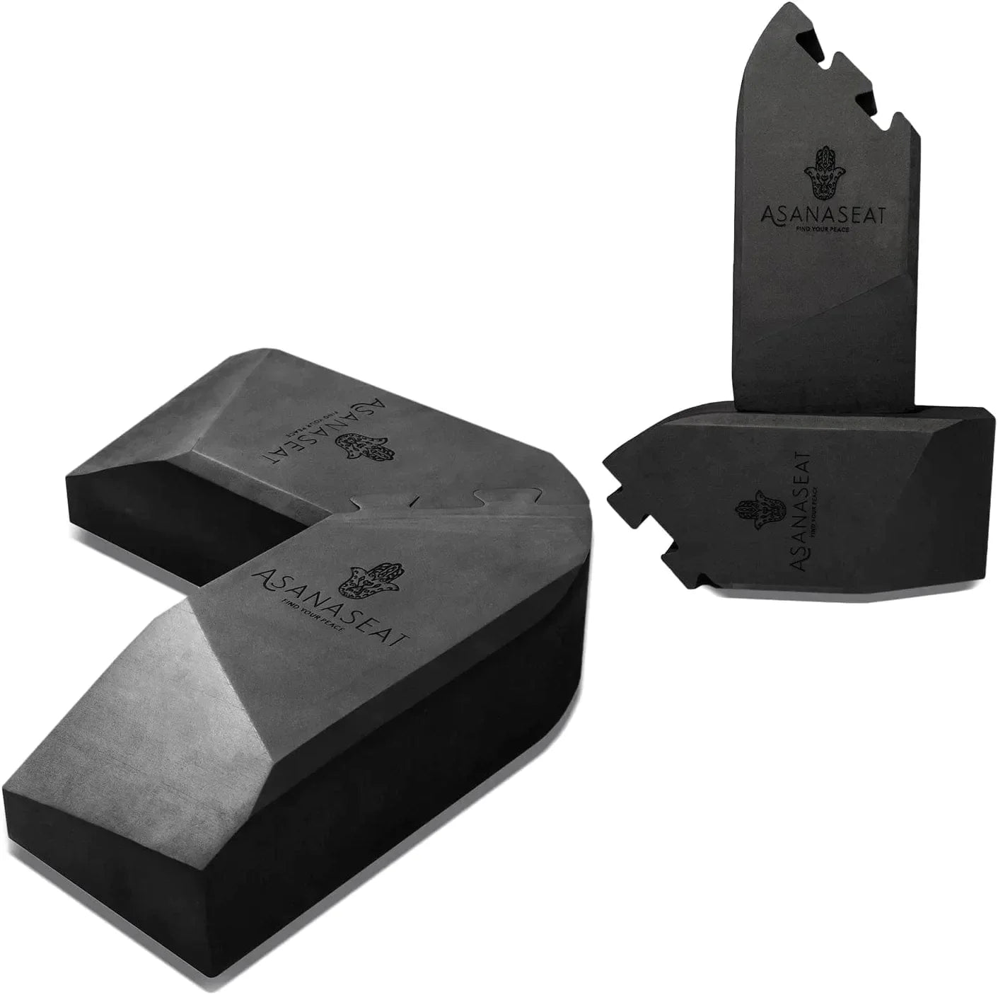 Asanaseat Multifunctional Yoga Block, Set of 2, Use as Meditation Seat, Floor Seat, Stretching Blocks and Added Stability during Your Practice, Interlocking Lightweight EVA Foam