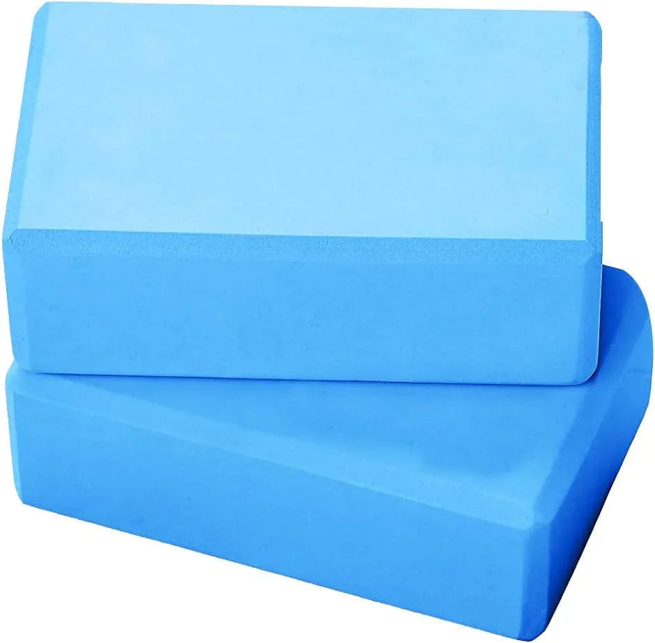 AW Direct Essential Yoga Blocks, High Density EVA Foam Supportive, Soft Non-Slip Surface for Yoga, Pilates, Meditation, Block to Support and Improve Poses and Flexibility