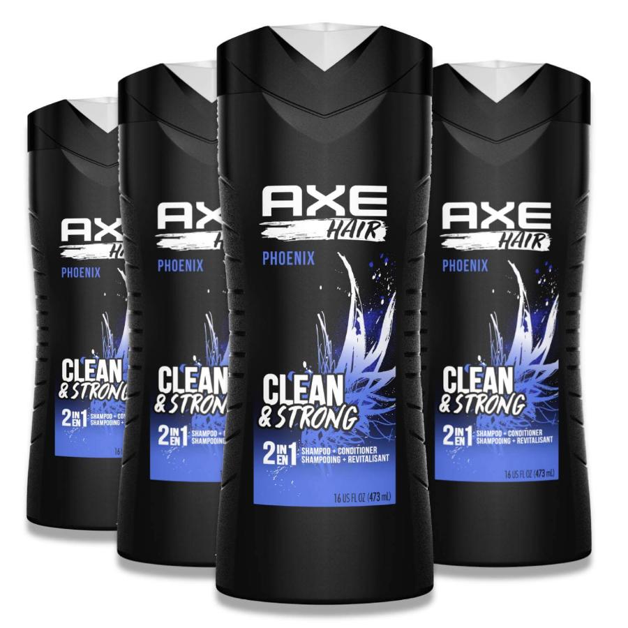 Axe - Hair, Clean & Strong, 2 in 1 Shampoo + Conditioner, Phoenix - 16 Oz - 4 Pack