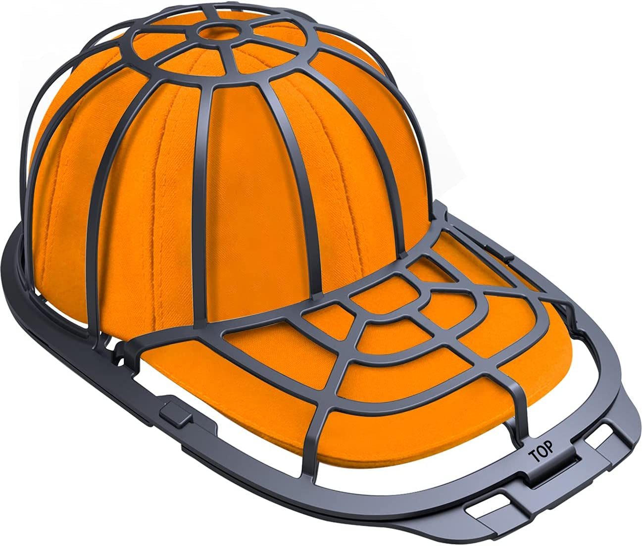 Perfect Baseball Hat Washer for Washing Machine, Ball Caps Washing Cage for Dishwasher, Baseball Cap Protector Fit for Adults and Kids Hats (Black)