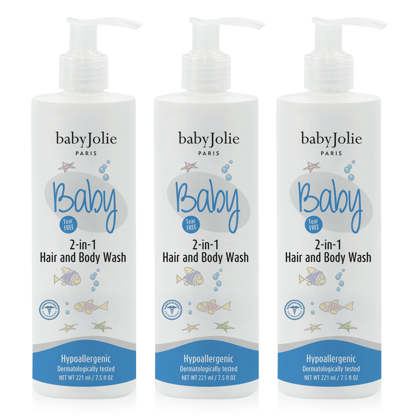 Baby Hair And Body Wash, 2 em 1 | 3 Pack
