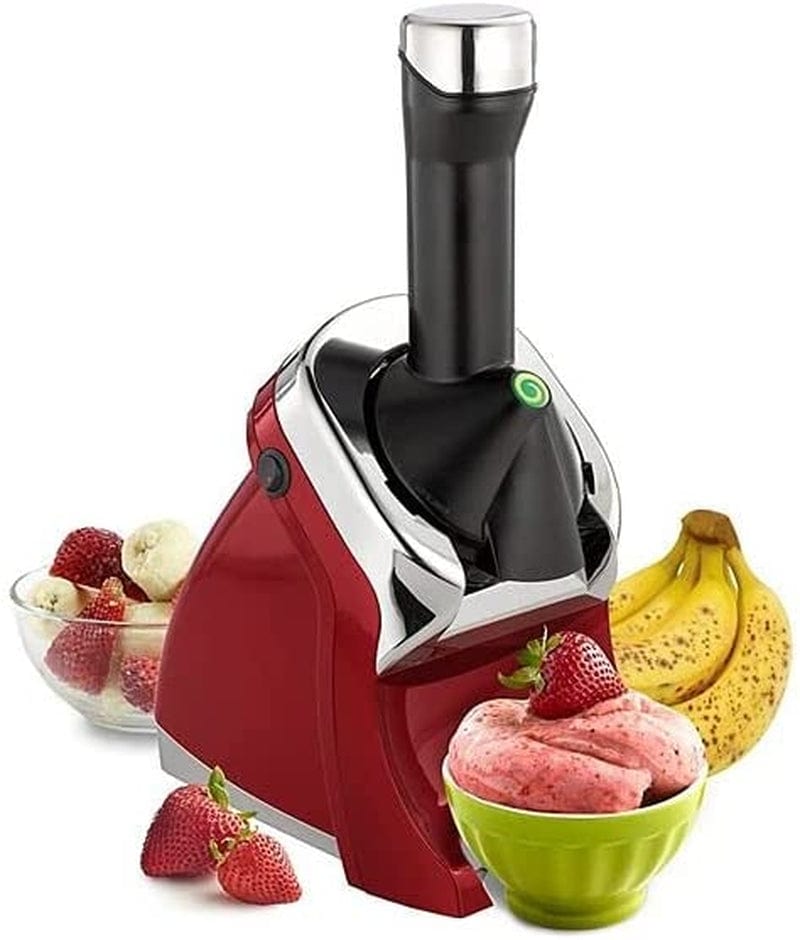 BATHINDIAN Non-Dairy Frozen Fruit Soft Serve Dessert Maker BPA Free, Includes 75 Recipes, 200 Watt, without Additional Fats, Sugars, or Preservatives, Suitable for Kitchen, Dining Room, Etc, Black