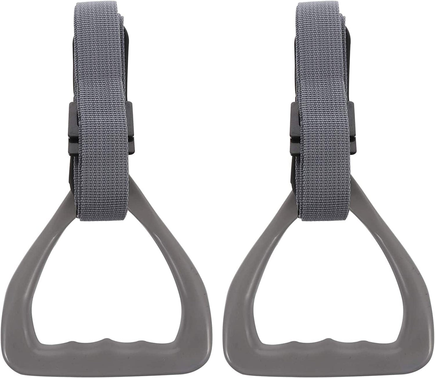 BESPORTBLE 2Pcs Children Gymnastic Rings Suspension Trainer Olympic Gym Rings Heavy Duty Gym Equipment with Adjustable Straps for Home Gym Train Workout Fitness (Grey)