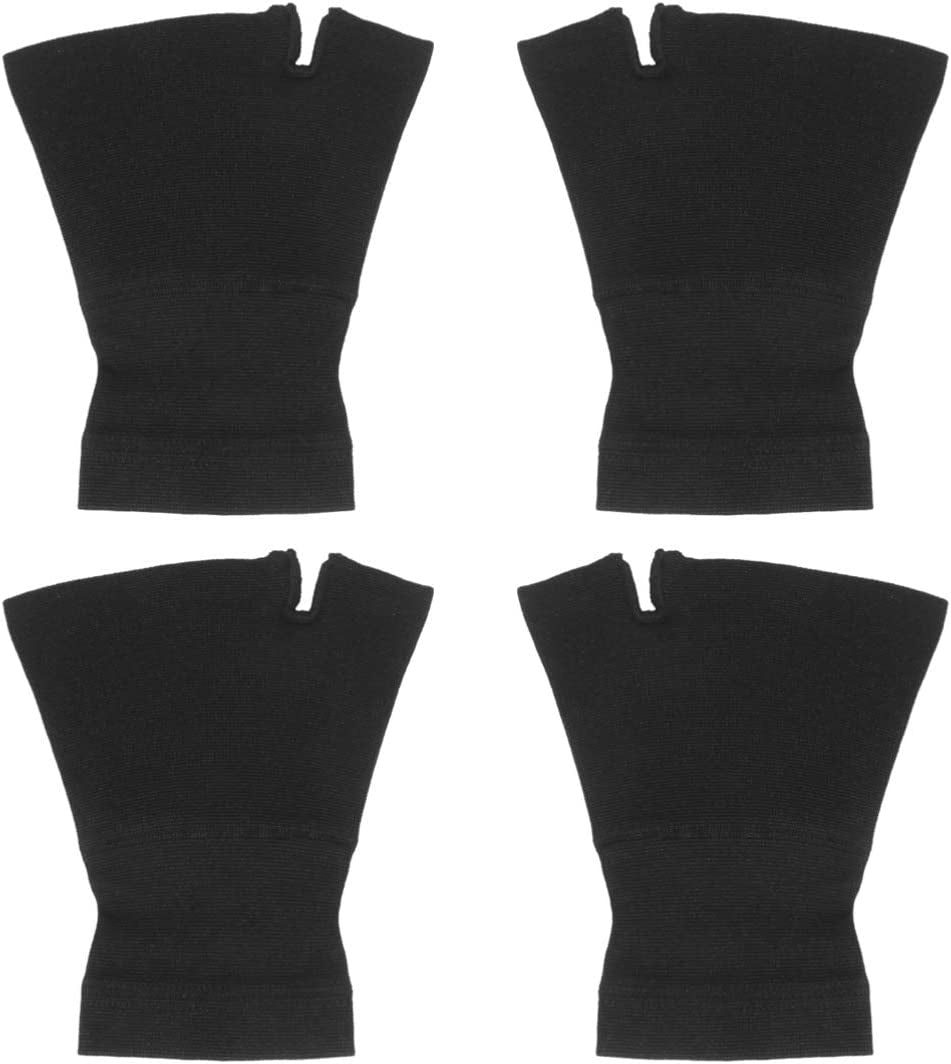 HEALLILY 2 Pairs Black Wrist Brace Wrist Support Compression Glove Breathable Support Gloves Wrist Brace Hand Brace with Thumb Wrist - Size S