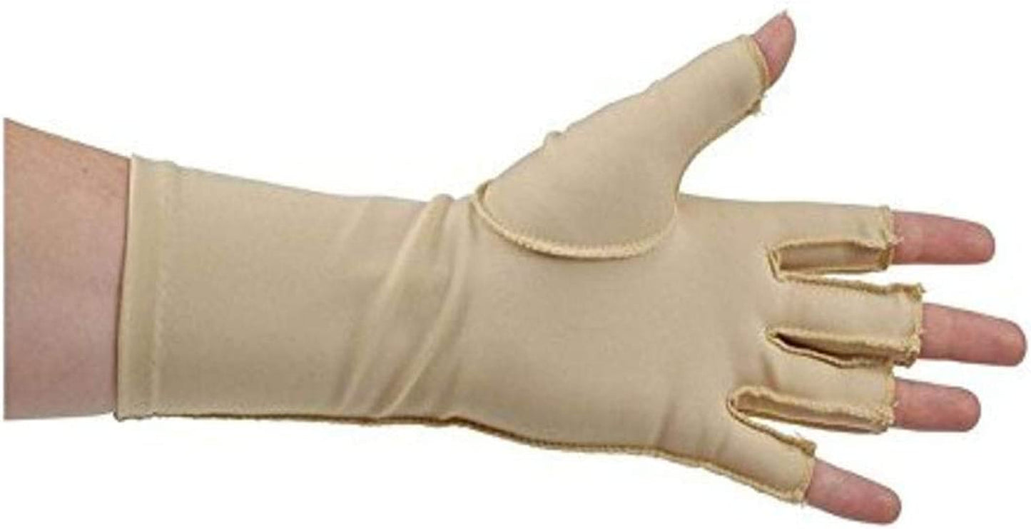 Over-The-Wrist Edema Glove, Open Finger, Comfortable Economical Gloves Provide Gentle Compression, Right Hand, Medium