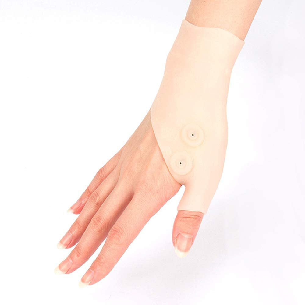 Farawamu 1Pc Magnetic Glove, Silicone Gel Magnetic Therapy Wrist Thumb Support Glove Arthritis Corrector