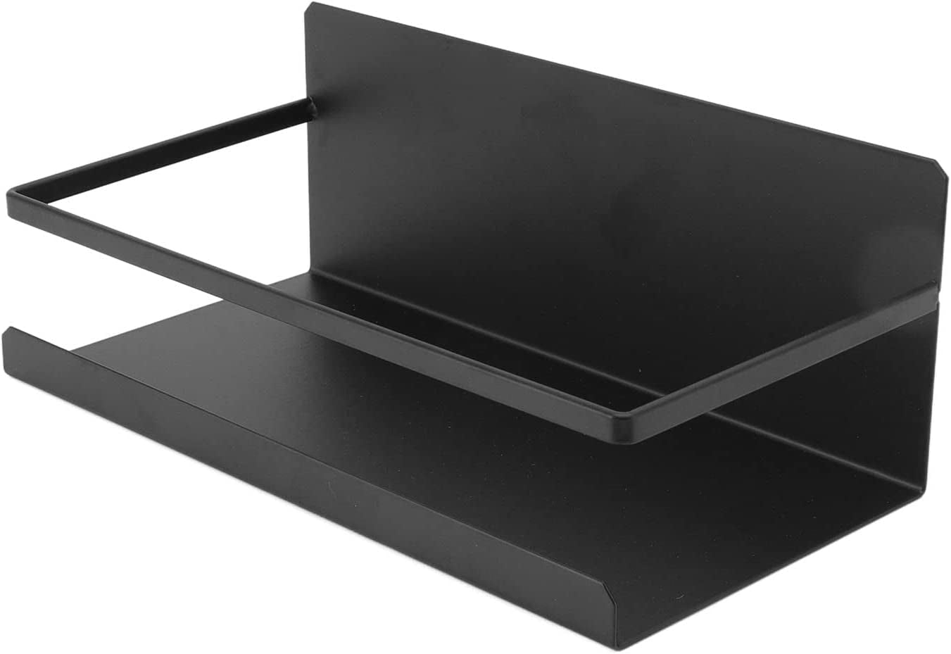 Refrigerator Spice Shelf, Black Simple and Elegant Singlelayer Magnetic Refrigerator Spice Rack for Kitchen Washing Machines