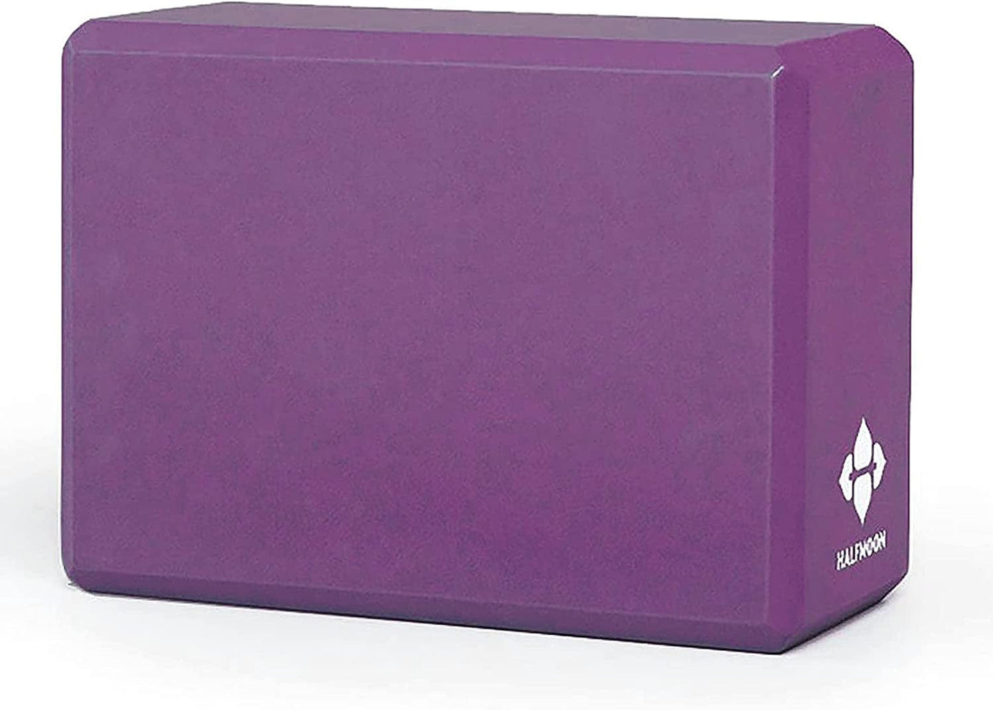 Halfmoon 3" Foam Block: Supportive and Lightweight for Yoga, Pilates, Meditation - Plum