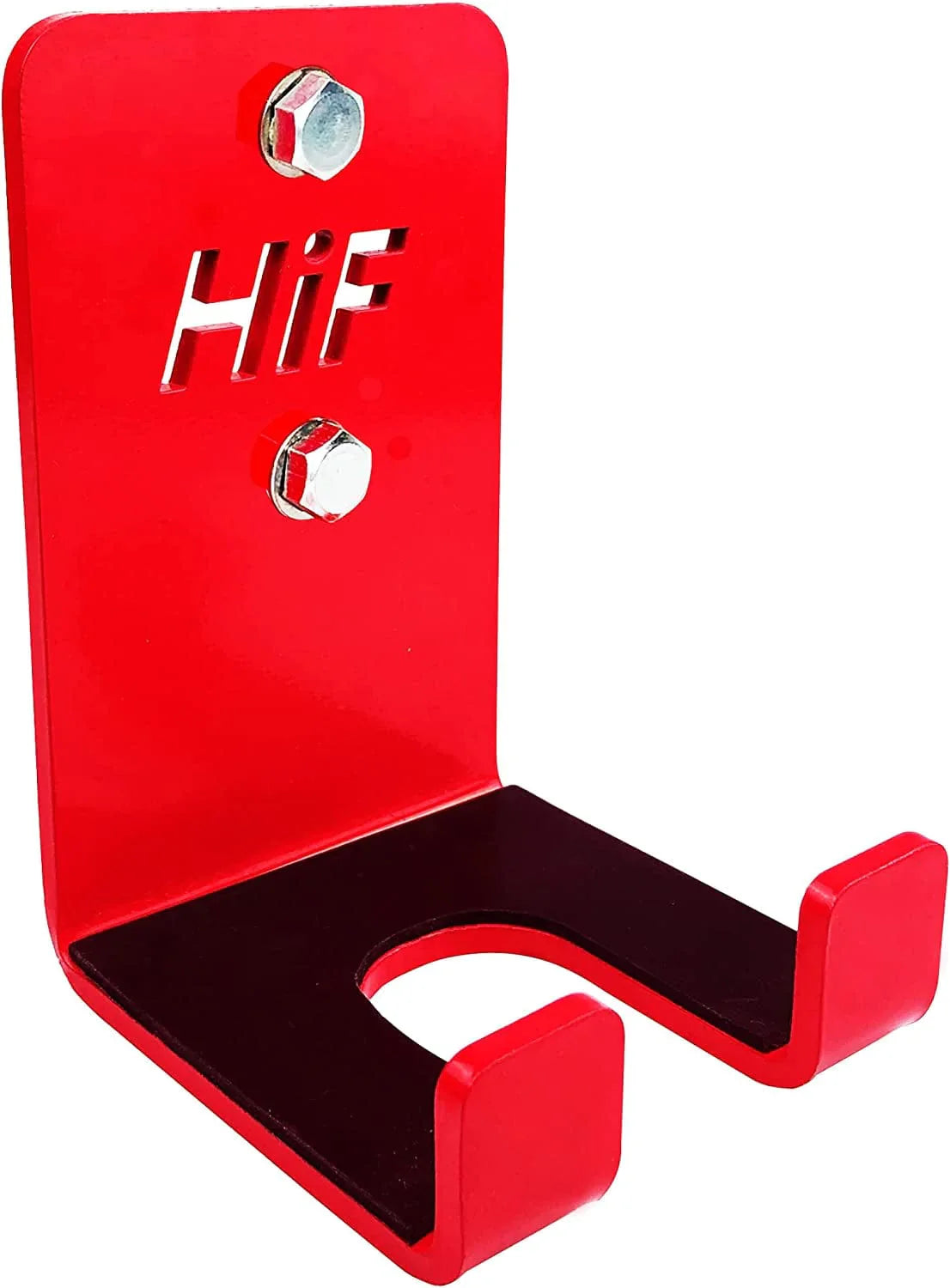 HIFLAME Single Olympic Barbell Hanger,Garage Gym Bar Wall Rack,Vertical Barbell Mount Rack,Space Saving Commercial or Home Gym Accessory,Holds under 33Mm Bar Size.(Red)