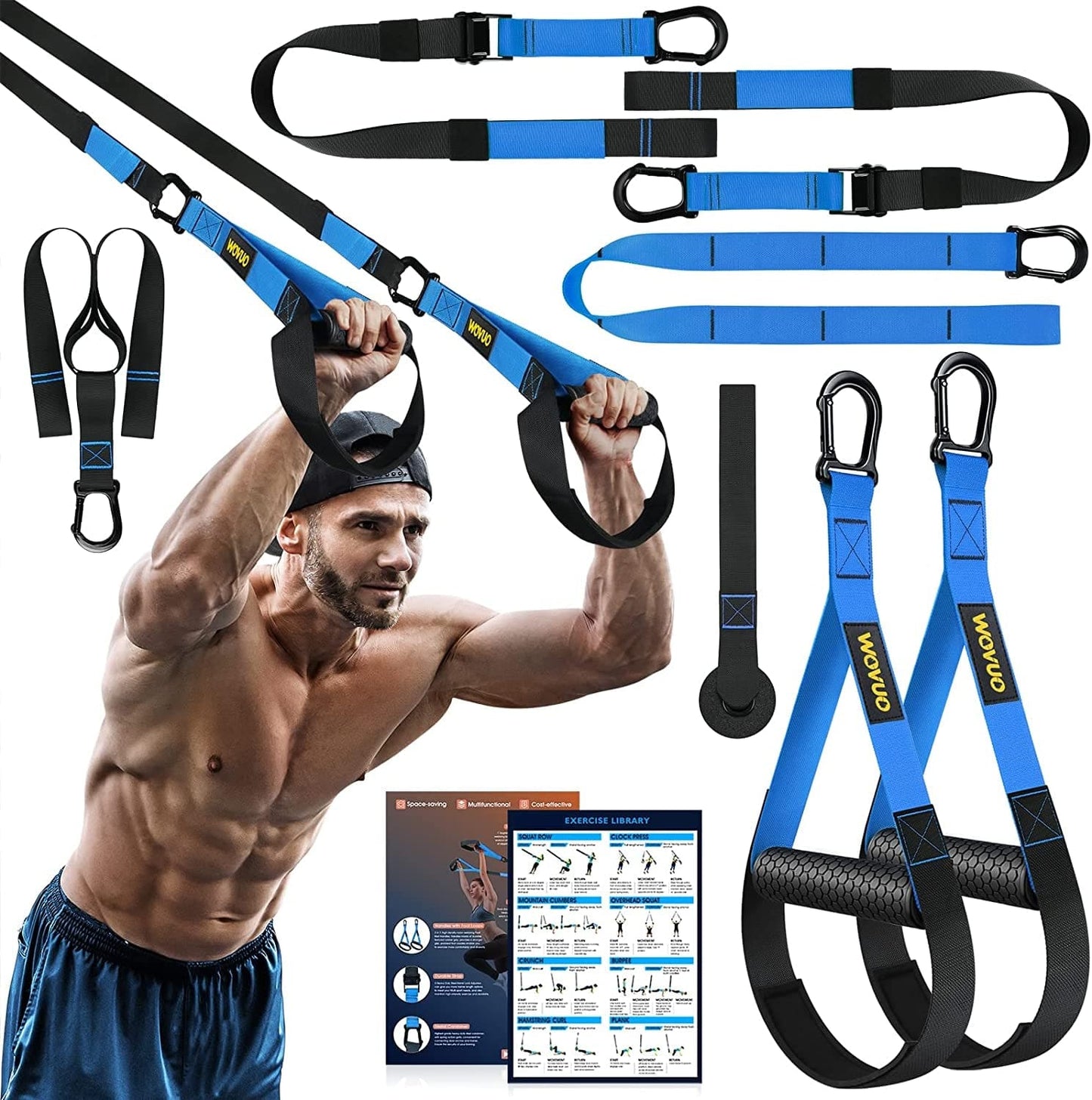 Home Resistance Training Kit - Resistance Trainer Fitness Straps for Full-Body Workout, Bodyweight Resistance Bands with Handle, Door Anchor
