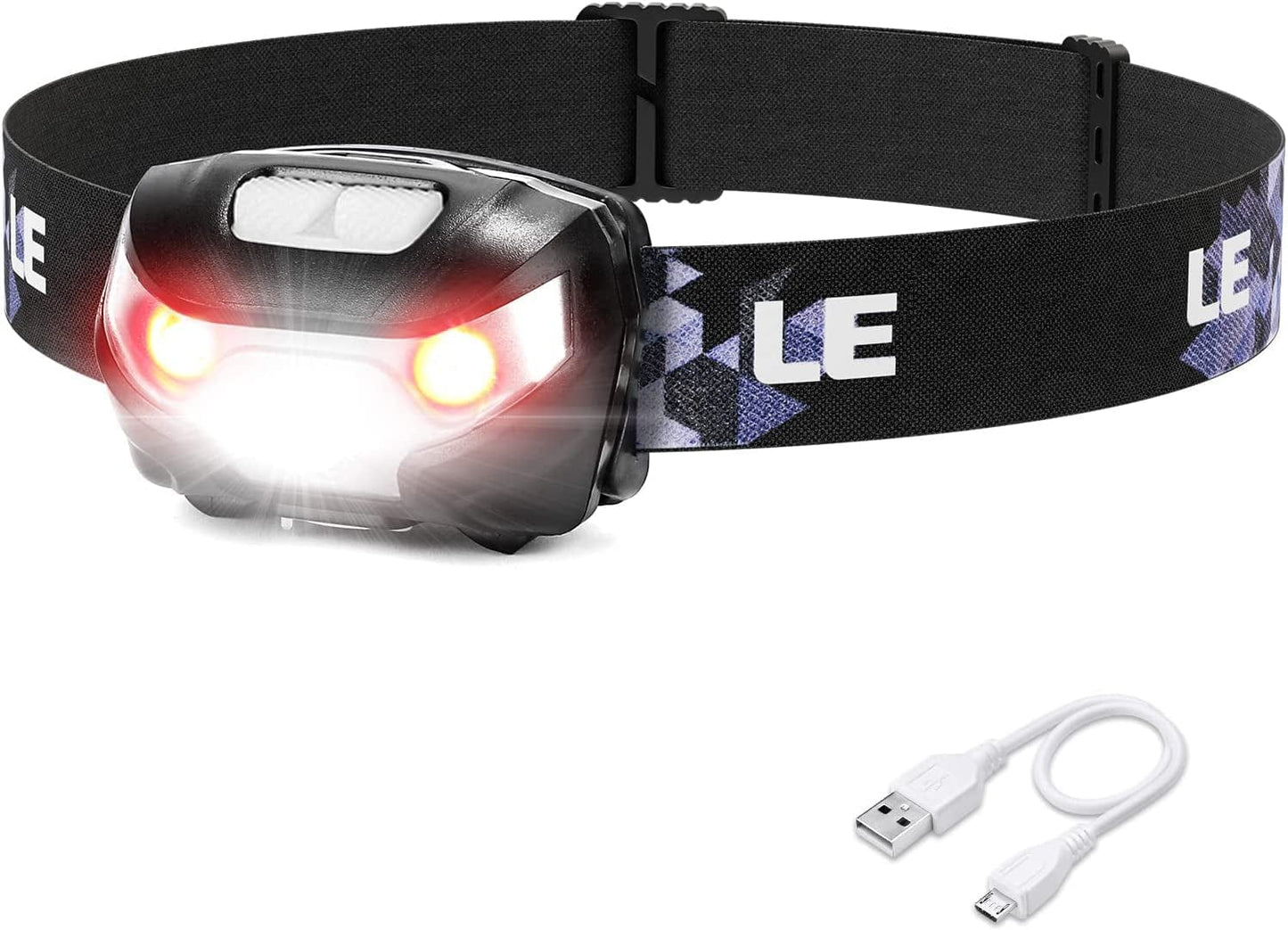 LED Headlamp Rechargeable Stocking Stuffer, Super Bright Head Lamp Gifts for Men with 5 Modes, Forehead Headlight with Adjustable Headband, Outdoor Hunting, Camping, Hiking, Emergency Accessories