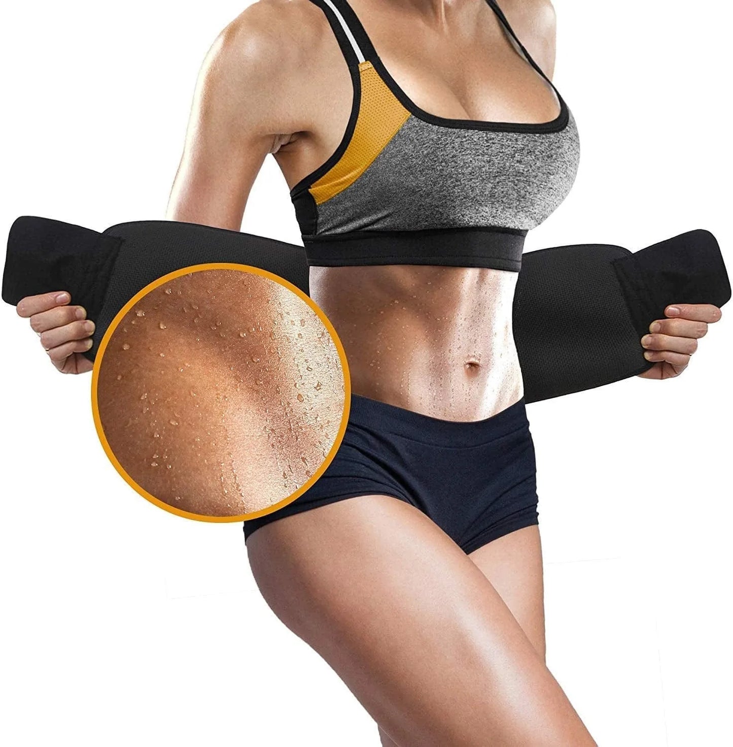Perfotek Waist Trimmer Belt for Women Waist Trainer Sauna Belt Tummy Toner Low Back and Lumbar Support Sauna Suit Effect