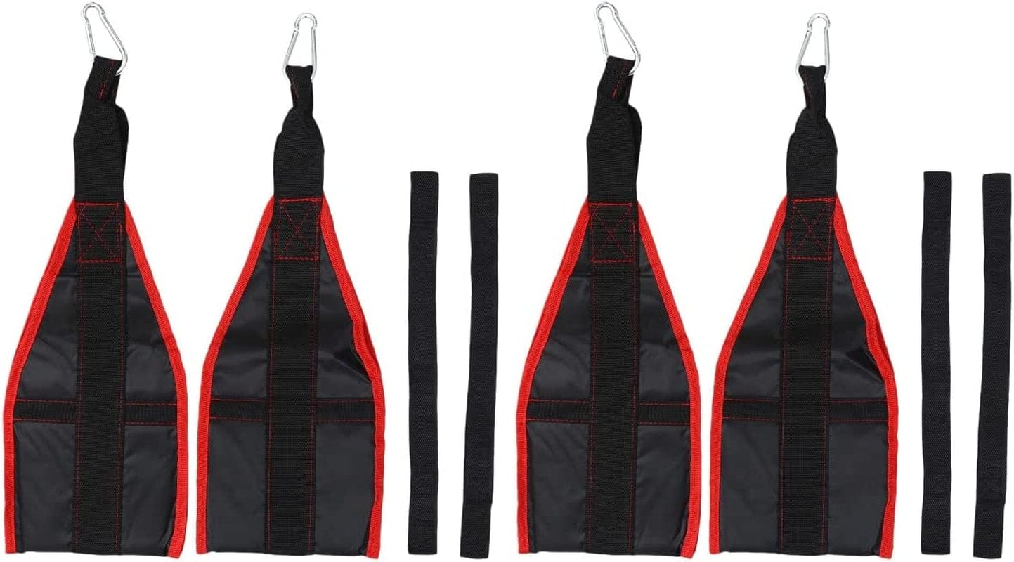 PRETYZOOM 2 Pairs Abdominal Training Belt Abdominal Muscle Trainer Pull- up Gym Exercise Equipment Body Shaper Building Ab Suspension (Red Black)