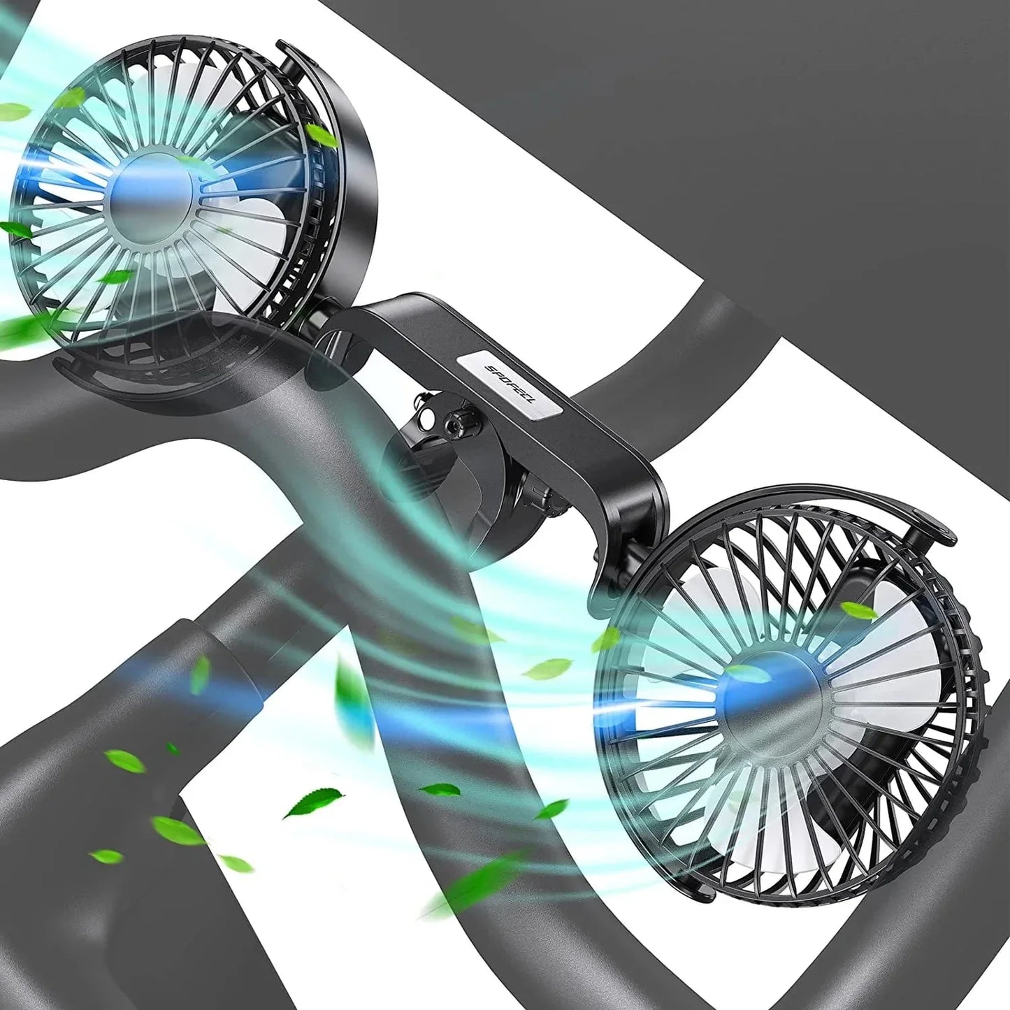 SPOFEEL Fan for Peloton, Upgraded Dual Fan Kit for Peloton Bike & Bike+, Peloton Accessories with 360° Rotation, 3 Speed Adjustable, No Charging Required, Peloton Bike Attachment,Black…