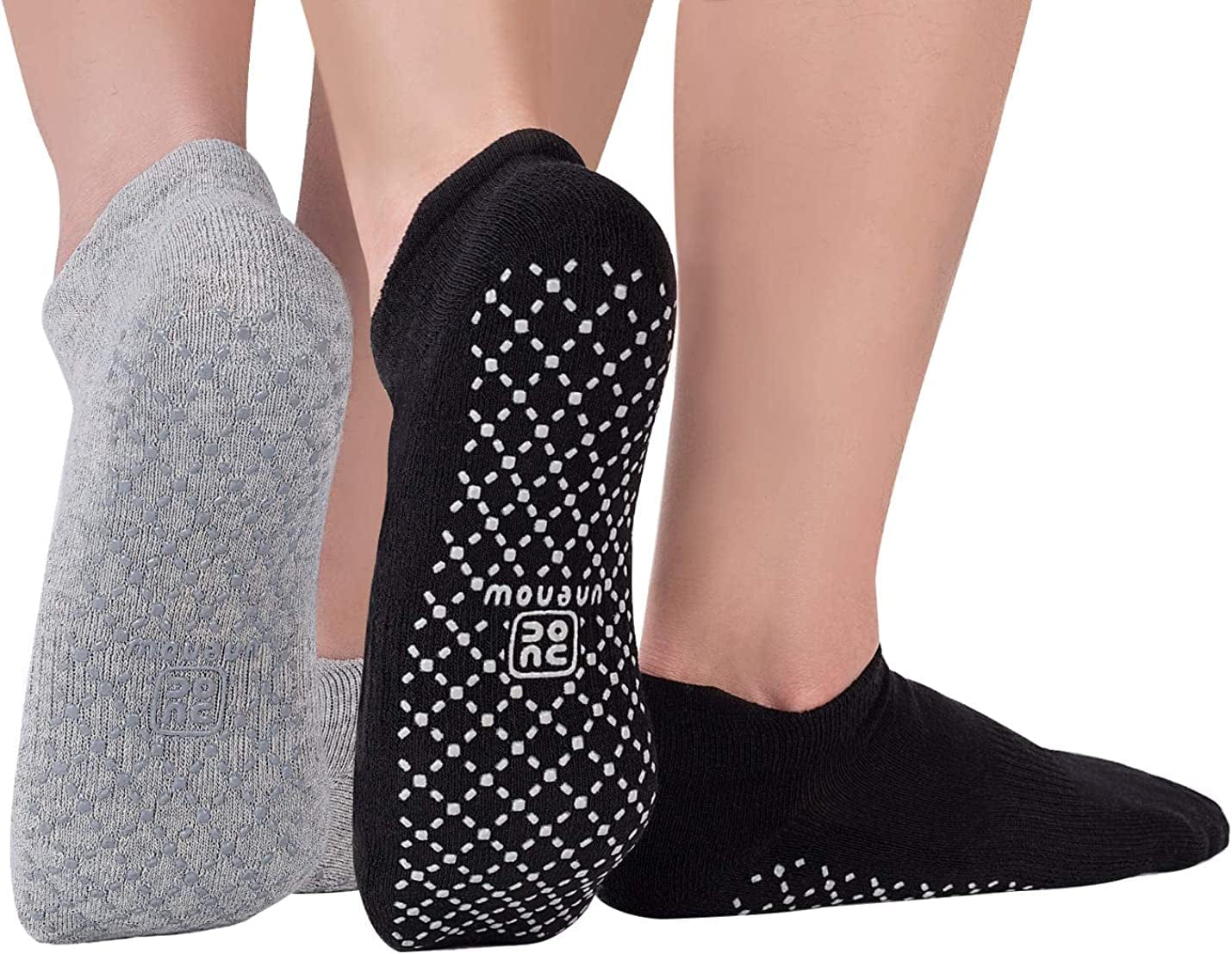 Unenow Unisex Non Slip Grip Socks with Cushion for Yoga, Pilates, Barre, Home & Hospital