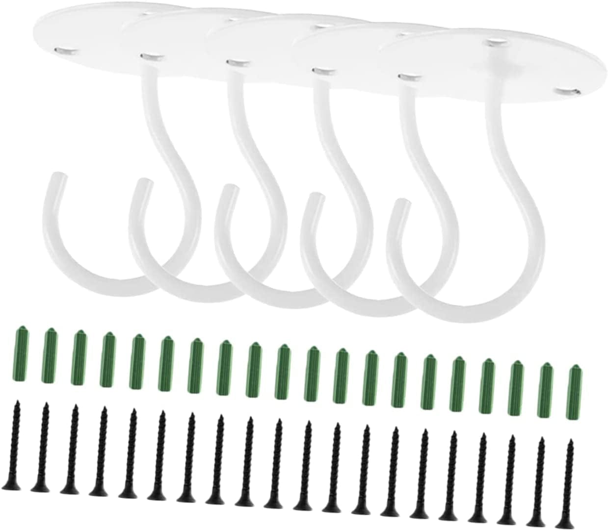 Yardenfun 5Pcs Hangers Suspension Aprons Home Garden Ceiling Keys Bathroom Art Vintage Anchor Resistance Bracket Baskets Trainer Straps Yoga Reliable Room Feeders White Pot for Dining In