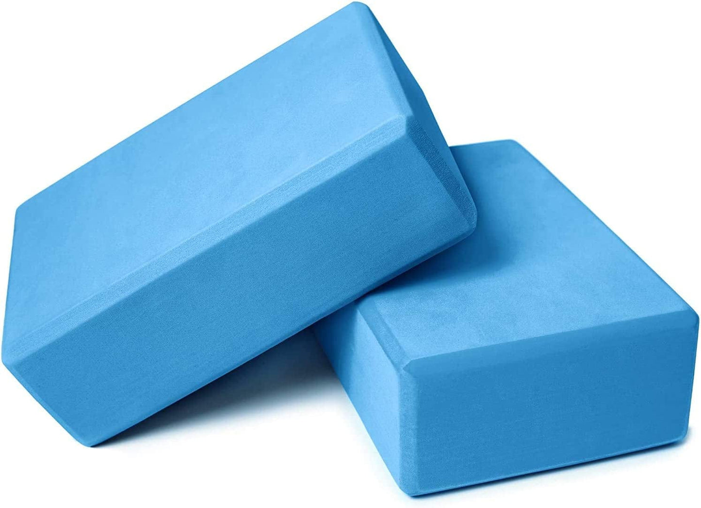 Yoga Blocks 9''X6''X3'', 2 Pack High Density Yoga Brick Foam Blocks to Improve Strength, Flexibility and Balance, Light Weight and Non-Slip Surface for Yoga, Pilates and Meditation (Gemstone Blue)