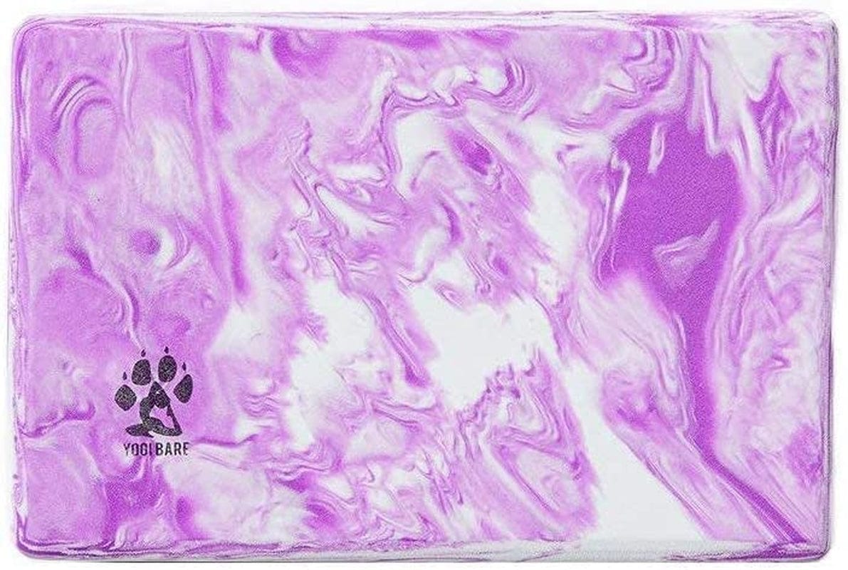 Yogi Bare Marble Yoga Block - Firm EVA Foam Yoga Brick - Pilates, Yoga Exercise Equipment & Meditation Accessories - Latex Free - 9" X 6" X 3"
