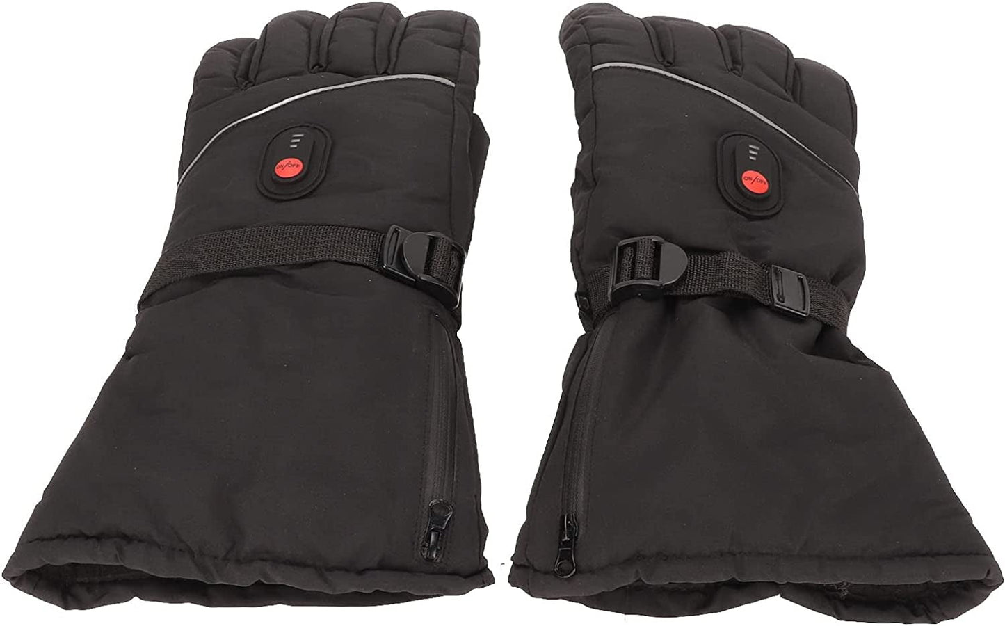 Heated Heating Gloves, Black Electric Heated Gloves Three Level Temperature Control Waterproof for Hiking