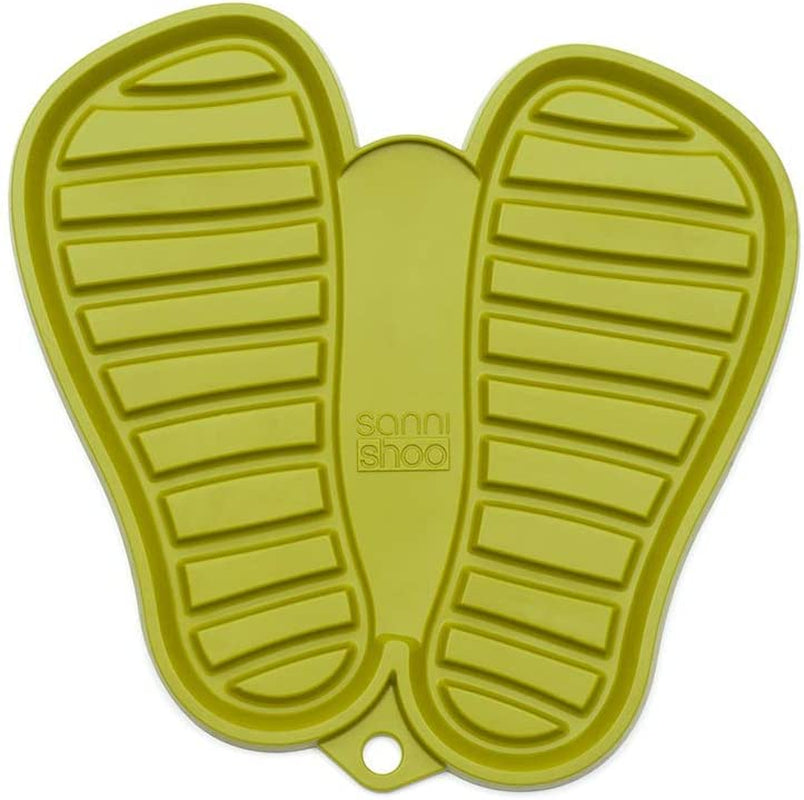 Sanni Shoo | Shoo.Pad | Flexible, Machine Washable Shoe Draining Floor Mat | Shoe Tray, Drying and Dirt Catching Mat for Shoes (Size M (Up to US Shoe Size 8.5), Red)