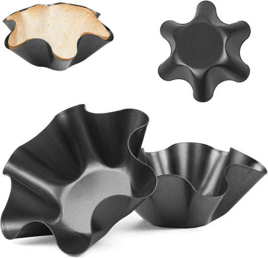 RUVINCE Tortilla Maker Nonstick Taco Shell Maker Salad Bowl Set of 4 Pack Perfect Taco Pan