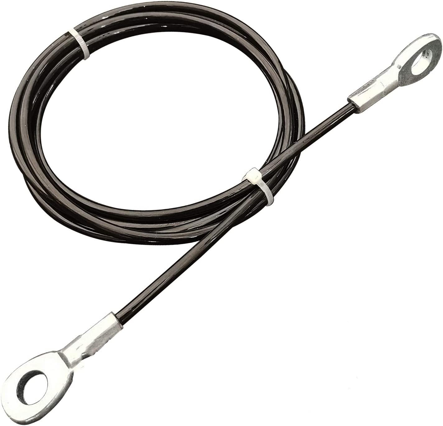 KORIKAHM Fitness Pulley Cable 118/157 / 197/236 Inch, LAT Pulldown Cable Replacement Gym Thick 6Mm for Pulley System Cable Machine Accessories, PU Coating Steel Wire Rope with Stopper Ball