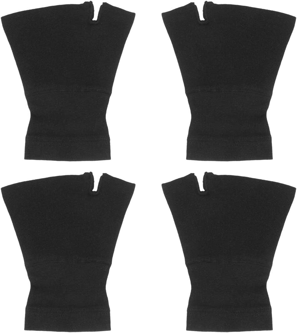 HEALLILY 2 Pairs Black Wrist Brace Wrist Support Compression Glove Breathable Support Gloves Wrist Brace Hand Brace with Thumb Wrist - Size S