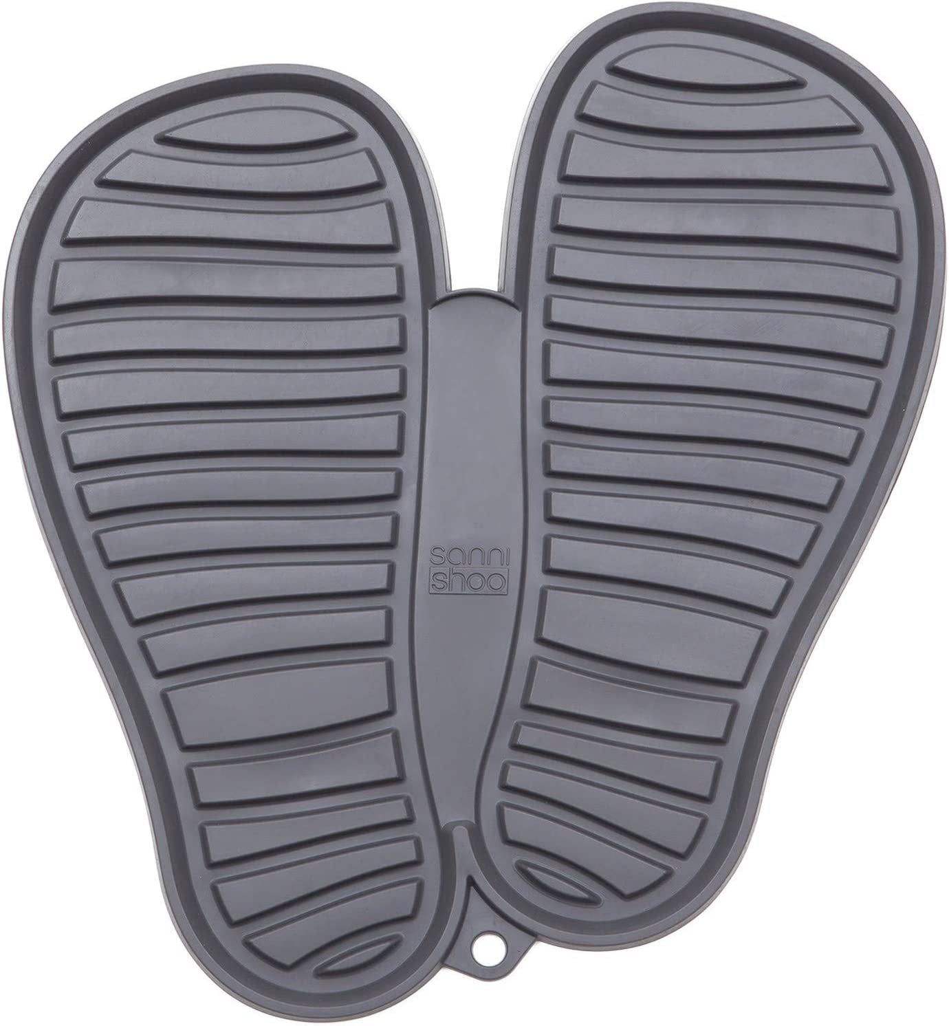 Sanni Shoo | Shoo.Pad | Flexible, Machine Washable Shoe Draining Floor Mat | Shoe Tray, Drying and Dirt Catching Mat for Shoes (Size M (Up to US Shoe Size 8.5), Red)