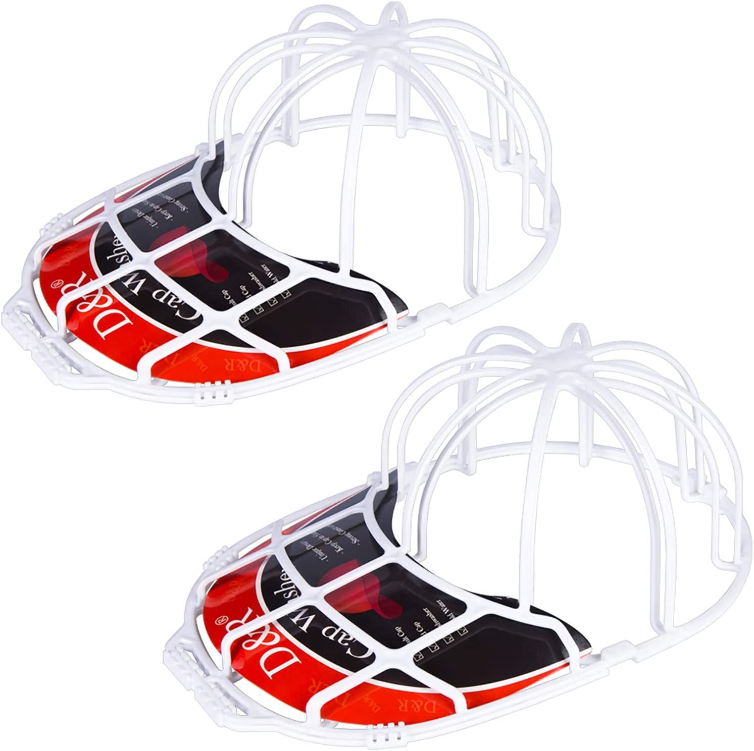 Der Rose 2 Pack Baseball Hat Washer for Washing Machine,Cap Washer Frame Cage ,Hat Cleaner Protector Hat Rack for Baseball Caps