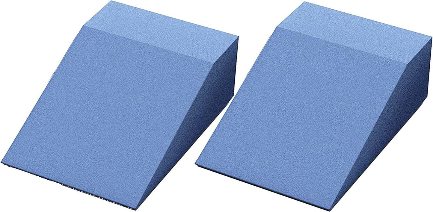 2 Squat Wedge Blocks Non Slip Professional Squat Ramp for Heel Elevated Squats Calf Raises Platform, Push up Board, Slant Board Trainer for Squat, Weightlifting, Yoga, Pushup for Men Women