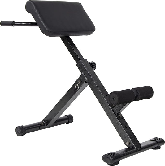 Balancefrom Adjustable Roman Chair AB Back Hyperextension Bench with Handle, 300-Pound Capacity