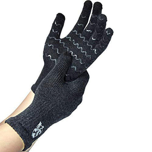 Vital Salveo Full Finger Touchscreen Arthritis Gloves Nonslip Carpal Tunnel-Pair-Dark Grey-S