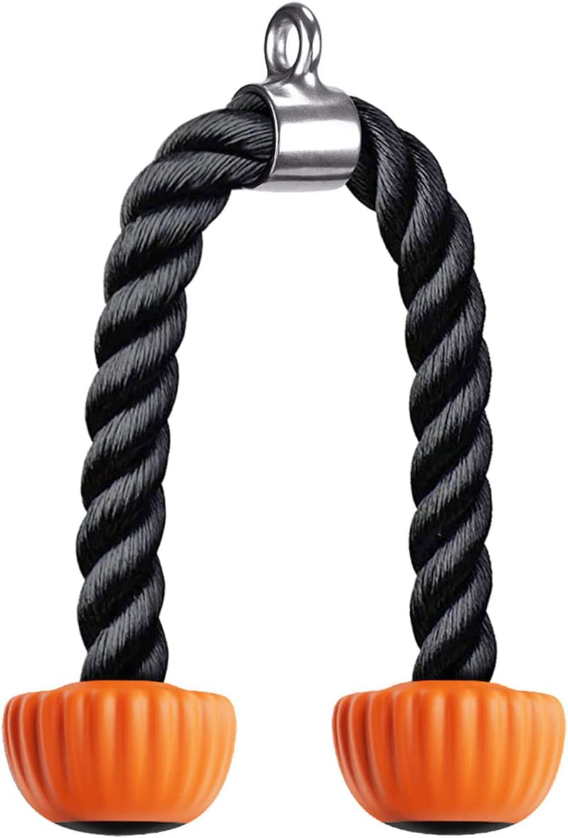 SELEWARE Tricep Rope Cable Machine Attachments for Gym, 28”/36” Universal Tricep Pull down Rope with Soft Rubber Ends for Pulley System Home Gym Workout Fitness