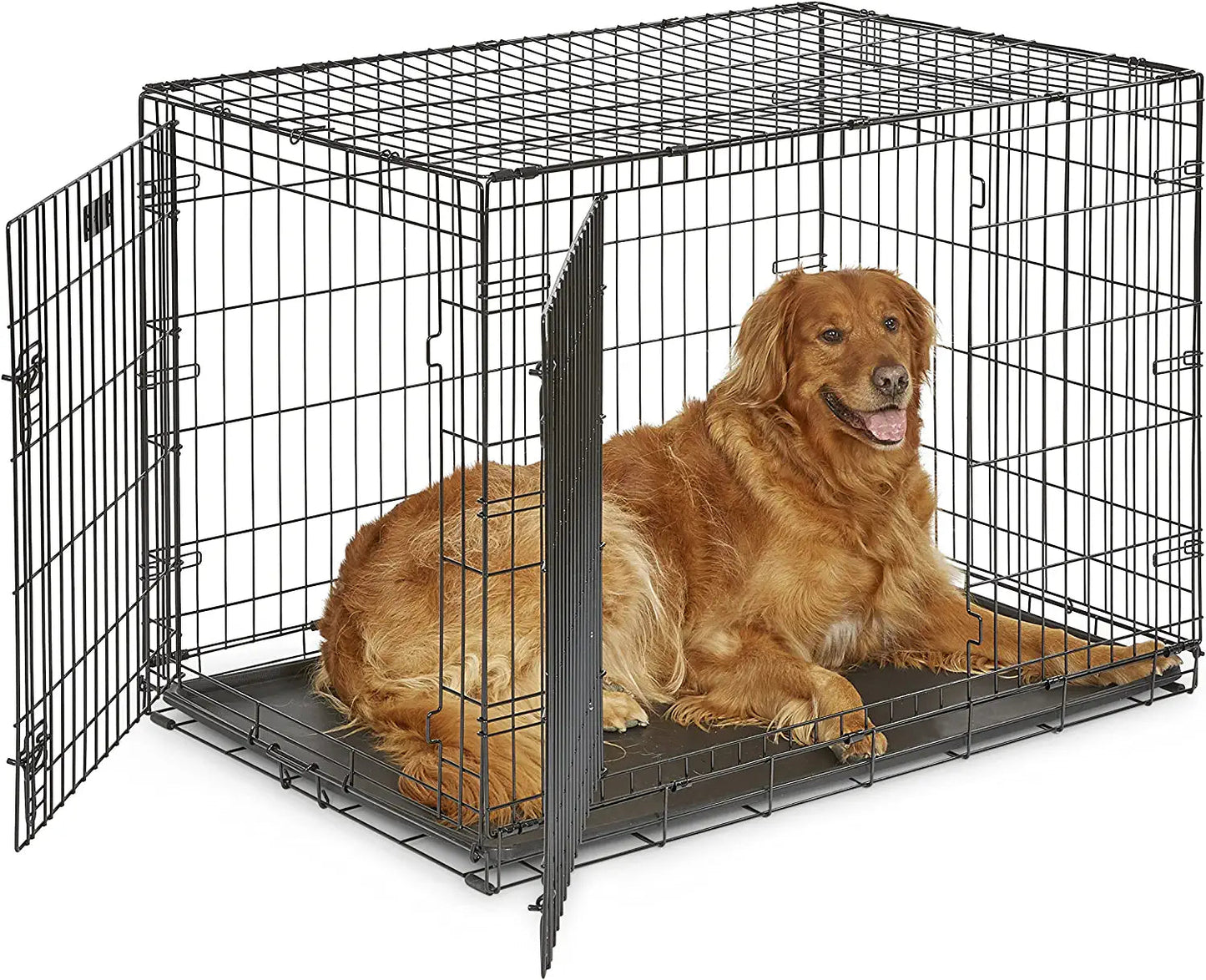 Midwest Homes for Pets Newly Enhanced Single & Double Door Icrate Dog Crate & Privacy Dog Crate Cover Fits Midwest Dog Crates, Machine Wash & Dry