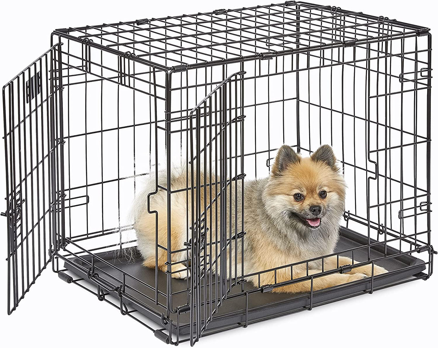 Midwest Homes for Pets Newly Enhanced Single & Double Door Icrate Dog Crate & Privacy Dog Crate Cover Fits Midwest Dog Crates, Machine Wash & Dry