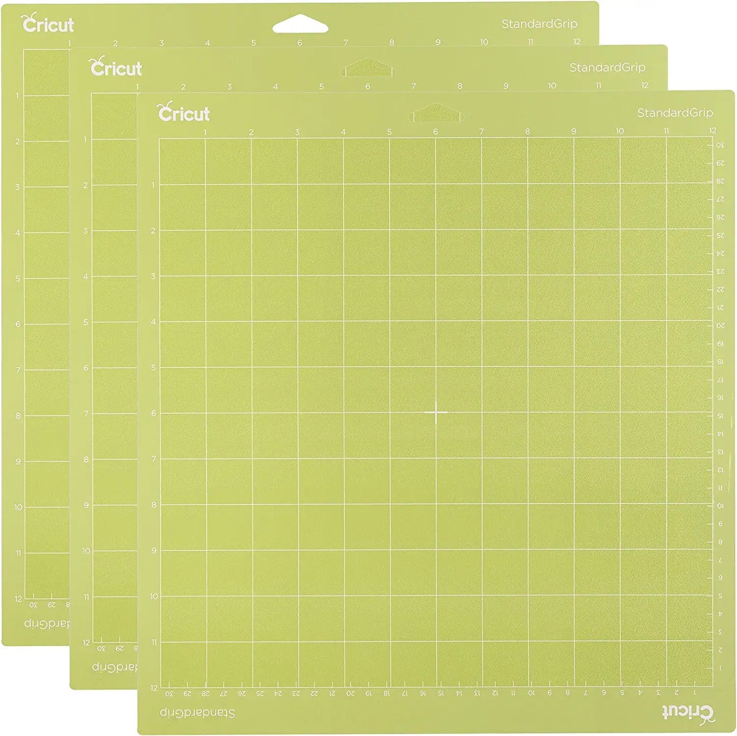 Cricut Standardgrip Machine Mats 12In X 12In, Reusable Cutting Mats for Crafts with Protective Film, Use with Cardstock, Iron On, Vinyl and More, Compatible with Cricut Explore & Maker (3 Count)