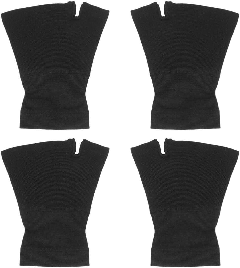 HEALLILY 2 Pairs Black Wrist Brace Wrist Support Compression Glove Breathable Support Gloves Wrist Brace Hand Brace with Thumb Wrist - Size S